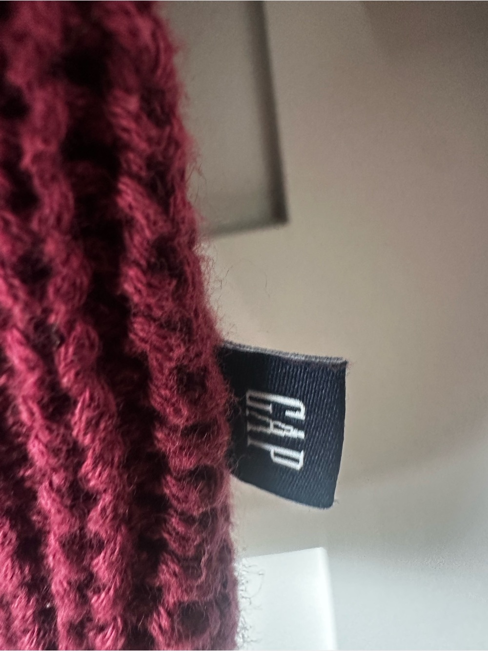 NWT GAP Soft knit. Easy, relaxed fit, Button Front Cardigan. Medium Burgundy - Picture 4 of 7